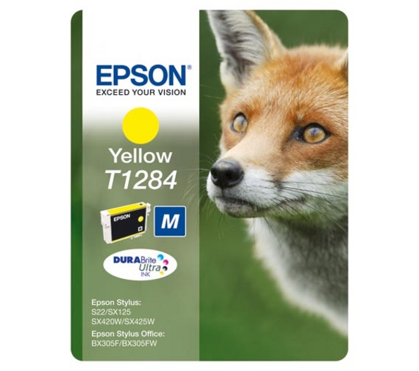 Epson Fox Singlepack Yellow T1284 DURABrite Ultra Ink