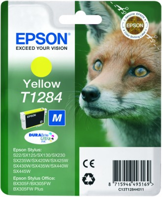 Epson Fox Singlepack Yellow T1284 DURABrite Ultra Ink