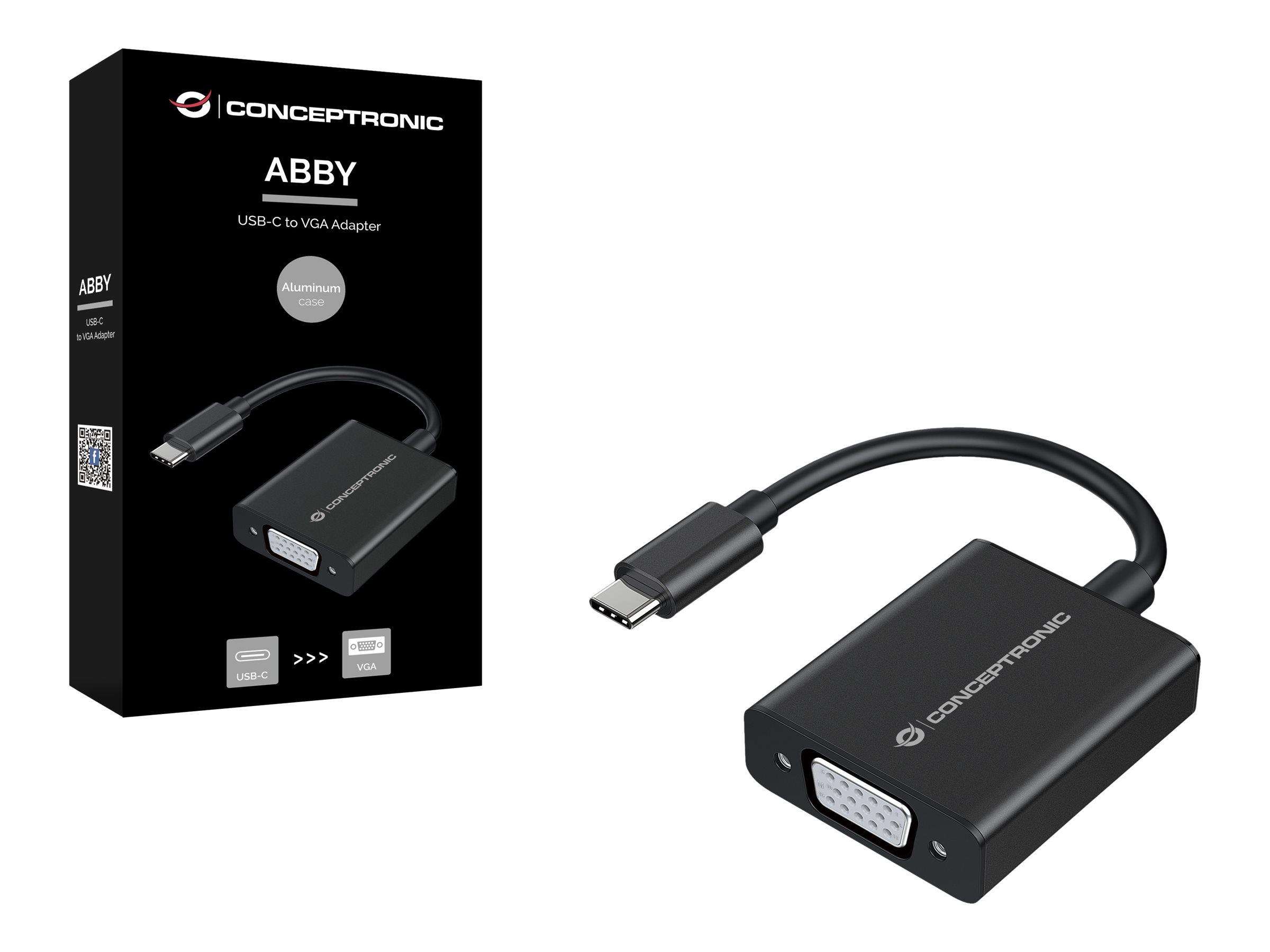 Conceptronic ABBY05B adaptateur graphique USB 1920 x 1080 pixels Noir