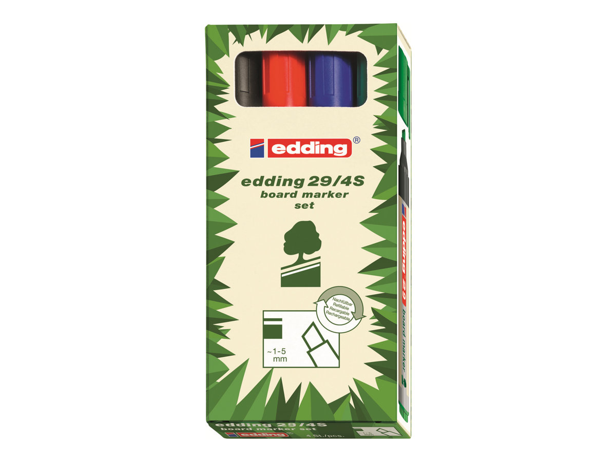 EDDING Boardmarker 29 EcoLine 4-29-4 1-5mm sortiert 4 St./Pack.