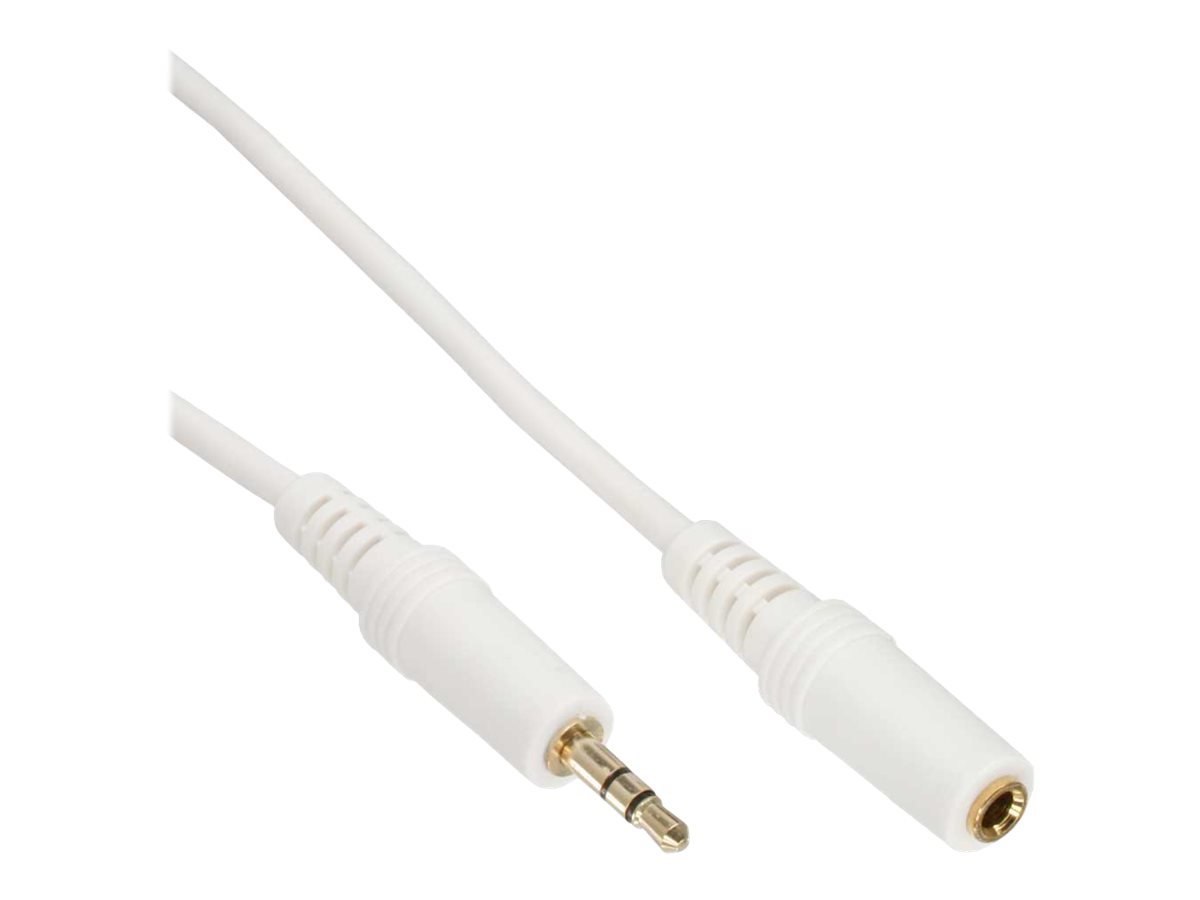 InLine Prolunga Audio Jack 3,5mm M-F, stereo, dorato, bianco, 3m