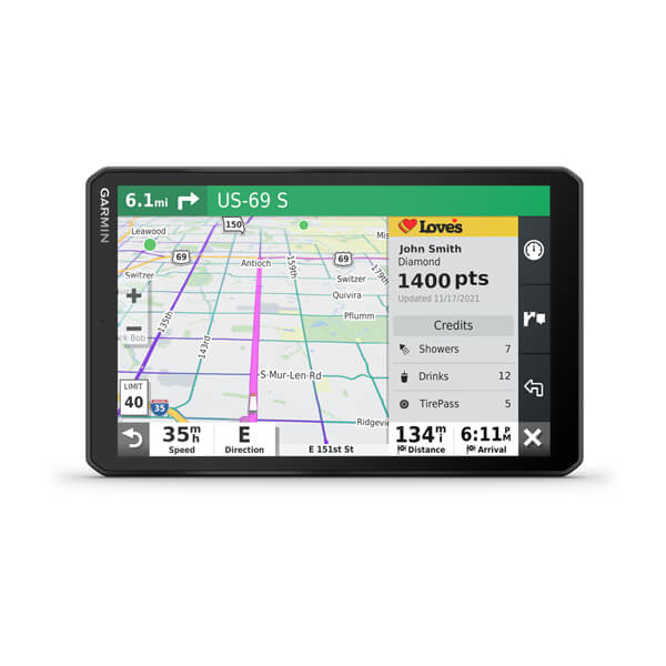 Garmin DEZL LGV810 navigateur Fix 22,9 cm (9) TFT cran tactile 405 g Noir