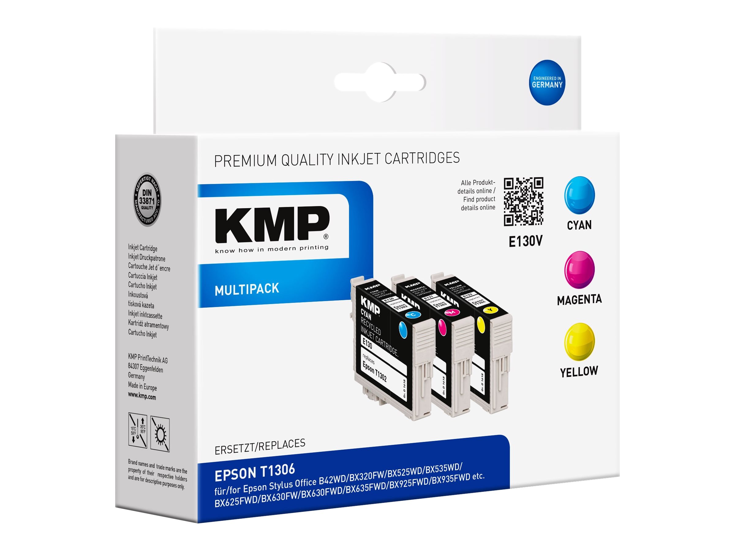 KMP E130V ink cartridge Cyan, Magenta, Yellow