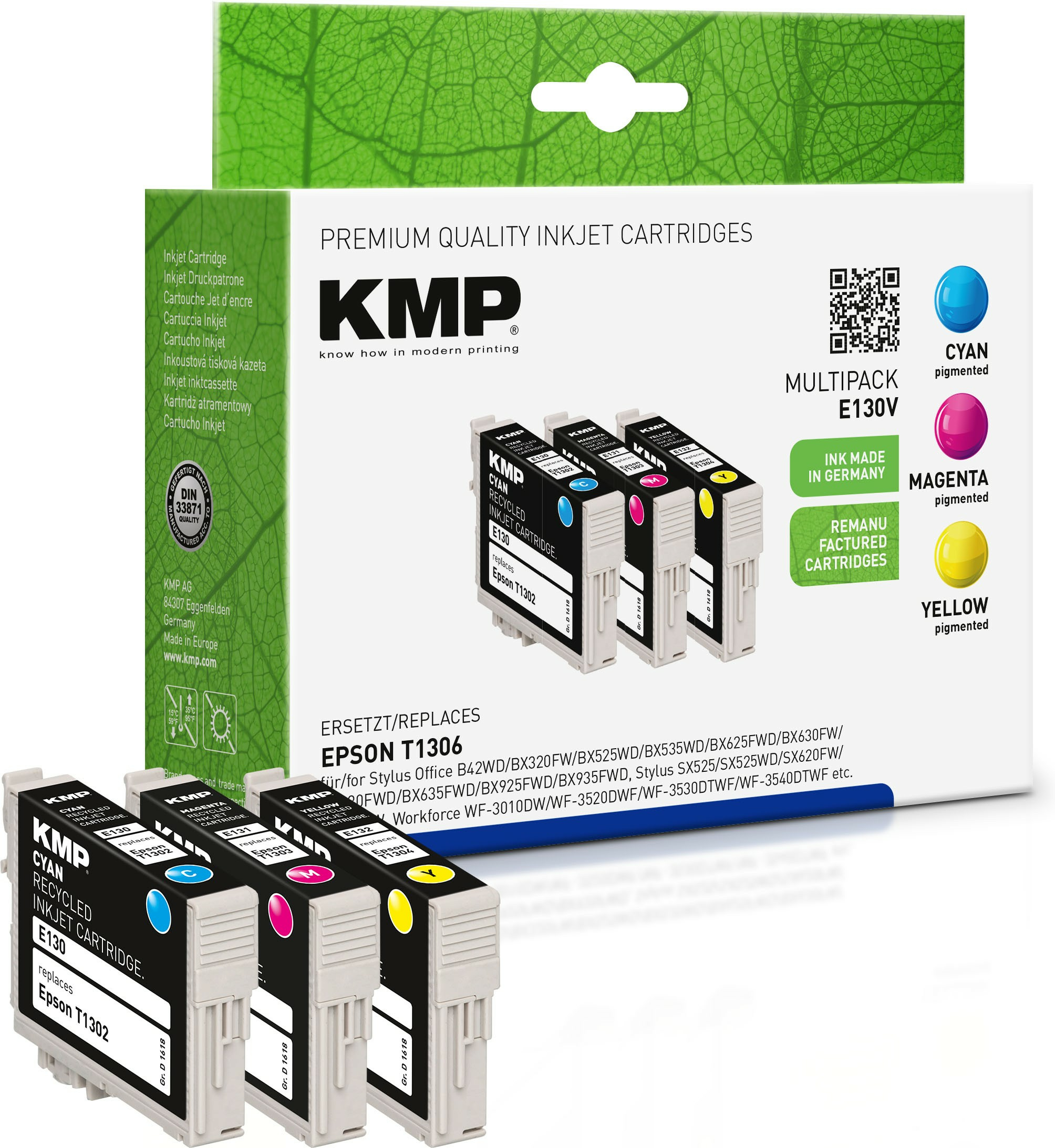 KMP E130V ink cartridge Cyan, Magenta, Yellow