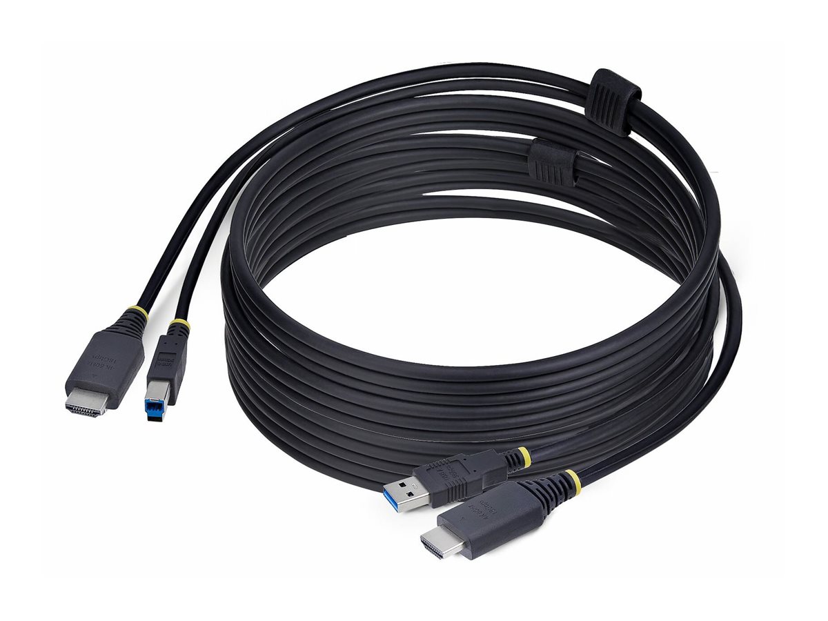 StarTech.com 10ft (3m) HDMI and USB 5Gbps KVM Cable, 4K 60Hz, HDMI 2.0 and USB Combo Cable for KVM Switches