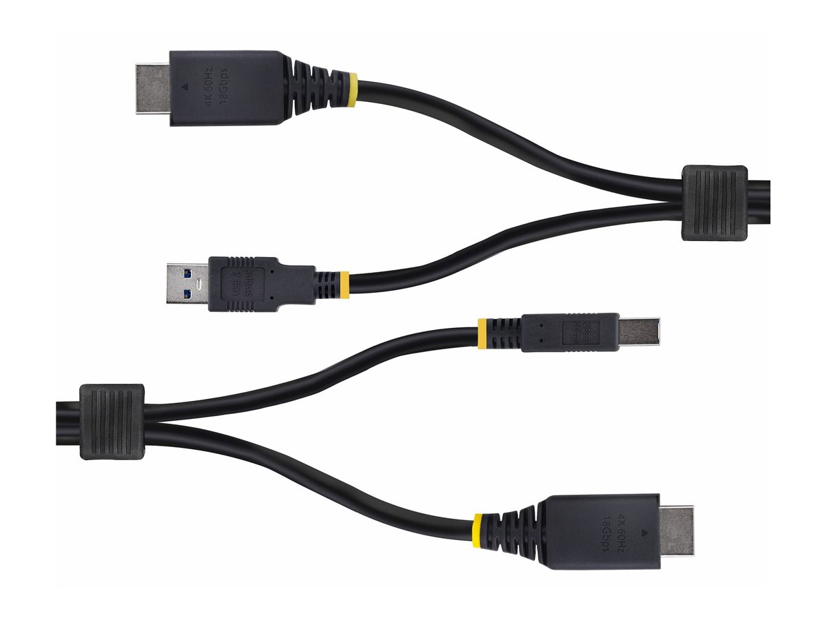 StarTech.com Cble KVM HDMI de 3 m et USB 5Gbps, 4K 60Hz, Cble Combo HDMI 2.0 et USB pour Commutateurs/Switchs KVM