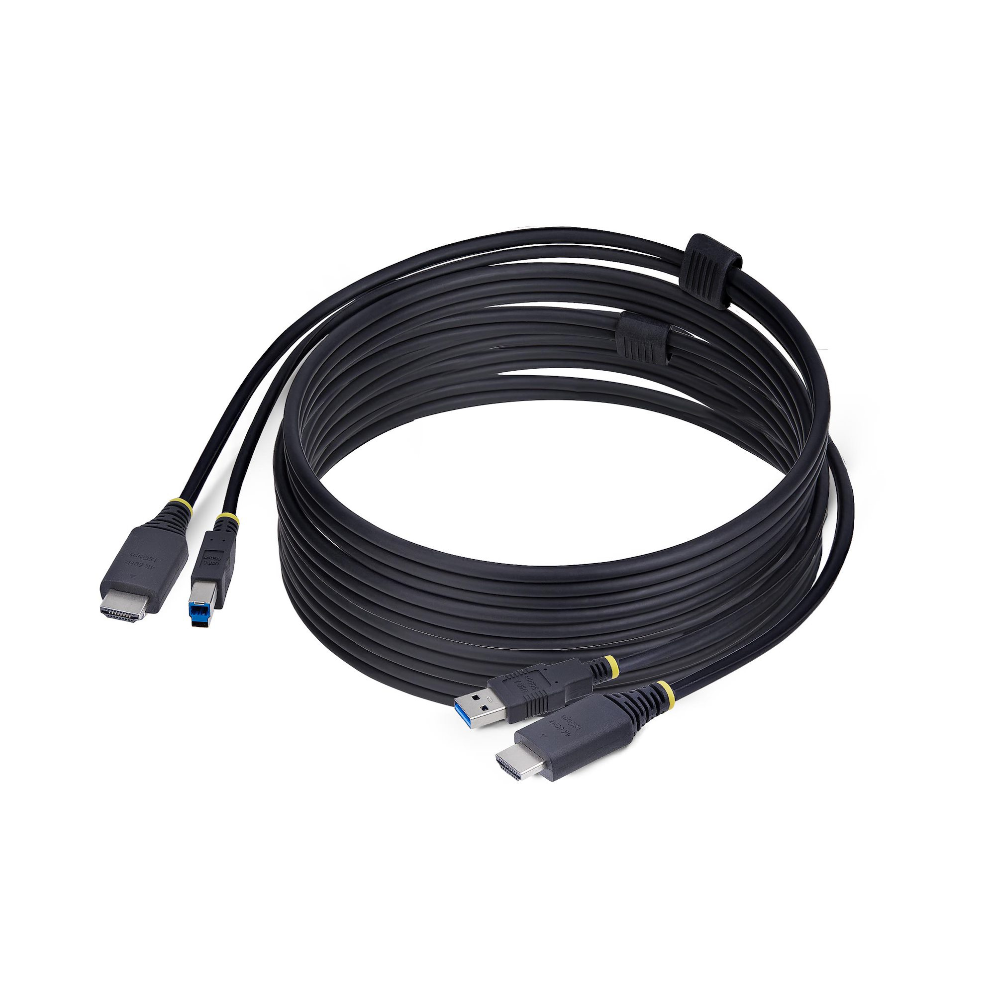 StarTech.com Cble KVM HDMI de 3 m et USB 5Gbps, 4K 60Hz, Cble Combo HDMI 2.0 et USB pour Commutateurs/Switchs KVM