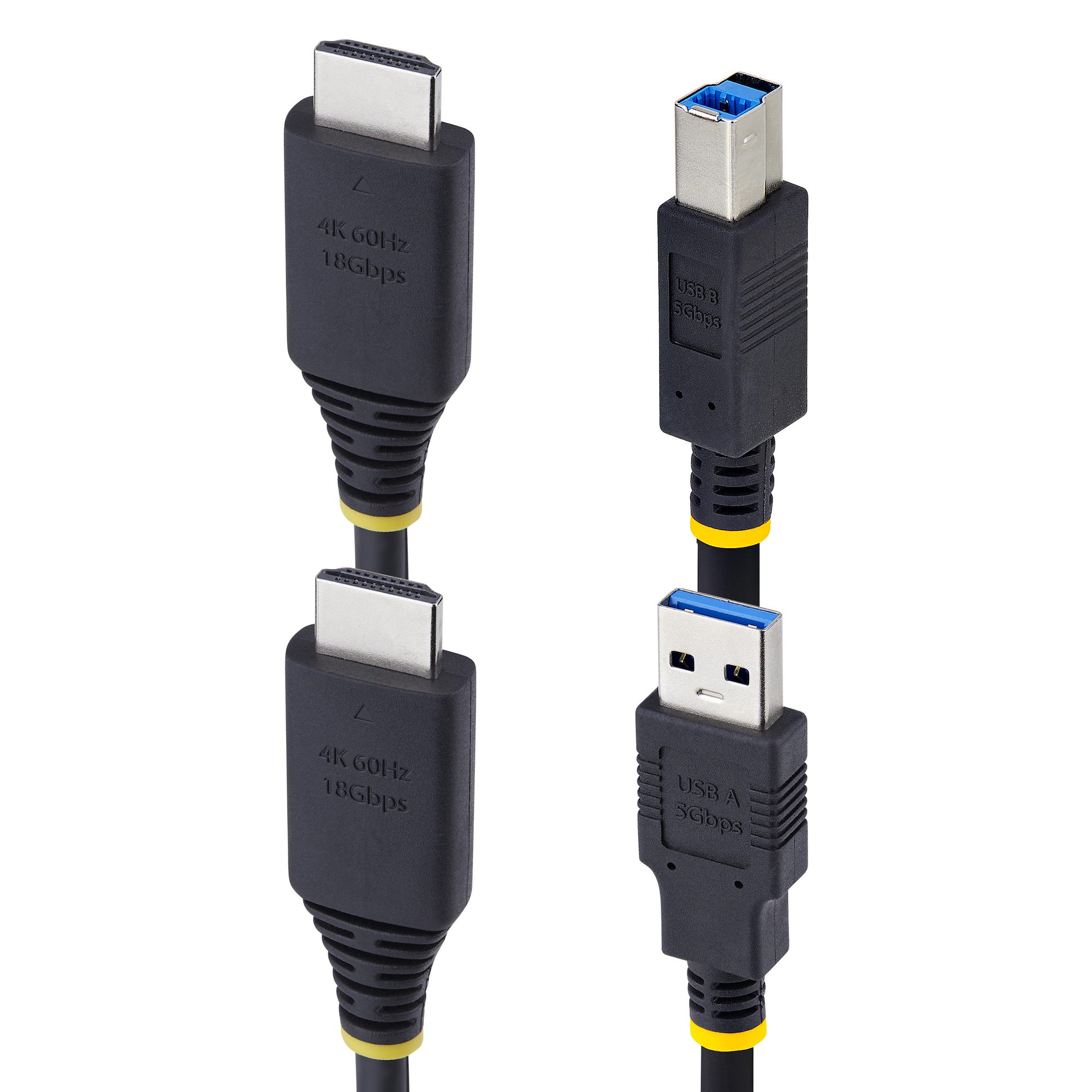 StarTech.com Cble KVM HDMI de 3 m et USB 5Gbps, 4K 60Hz, Cble Combo HDMI 2.0 et USB pour Commutateurs/Switchs KVM