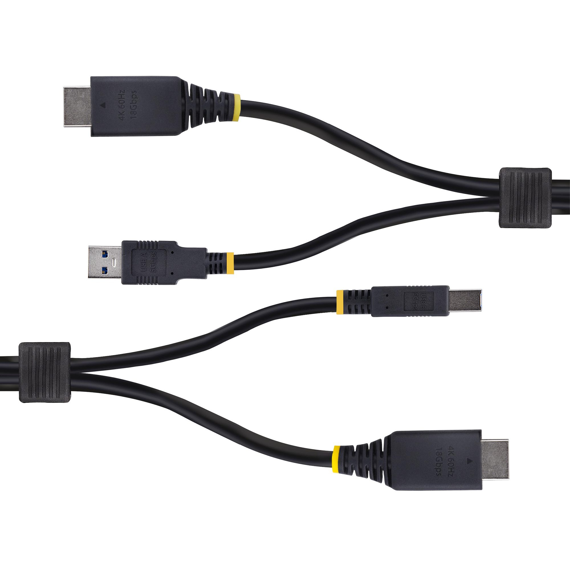 StarTech.com Cble KVM HDMI de 3 m et USB 5Gbps, 4K 60Hz, Cble Combo HDMI 2.0 et USB pour Commutateurs/Switchs KVM