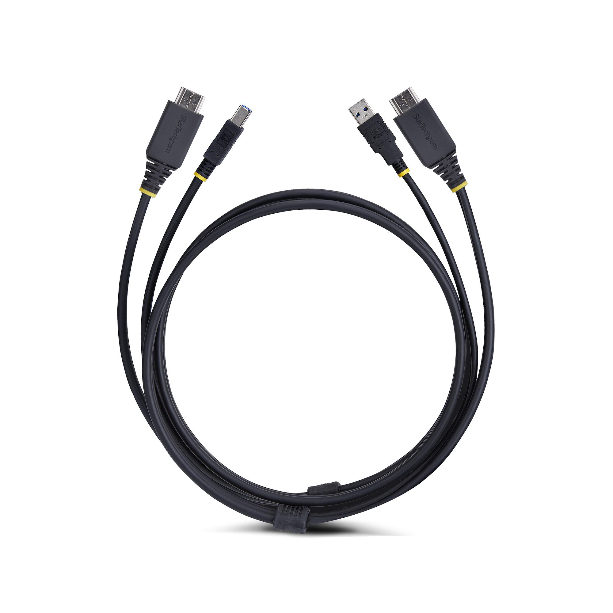 StarTech.com Cble KVM HDMI de 3 m et USB 5Gbps, 4K 60Hz, Cble Combo HDMI 2.0 et USB pour Commutateurs/Switchs KVM