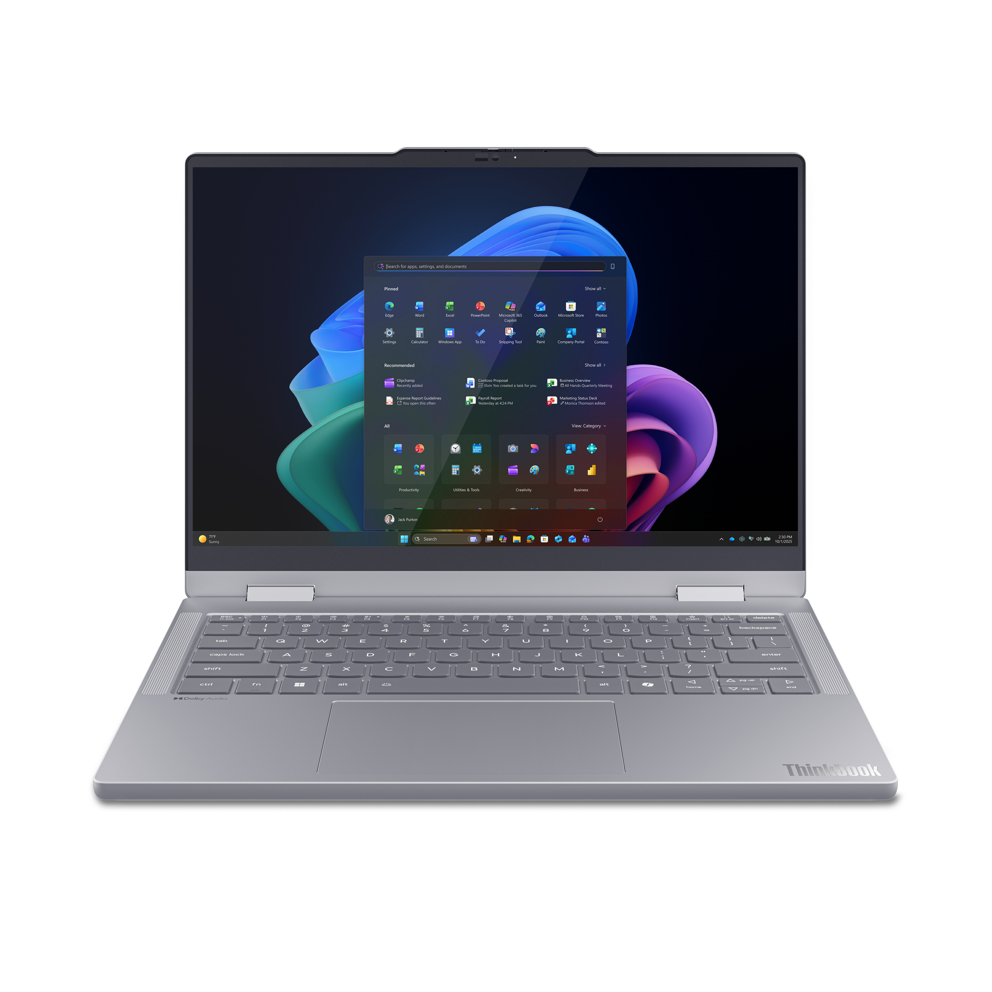 Lenovo ThinkBook 14 2-in-1 G6 IPL Copilot+ PC Intel Core Ultra 5 325 H�brido (2-en-1) 35,6 cm (14) Pantalla t�ctil WUXGA 16 GB DDR5-SDRAM 512 GB SSD Wi-Fi 7 (802.11be) Windows 11 Pro Alem�n Gris