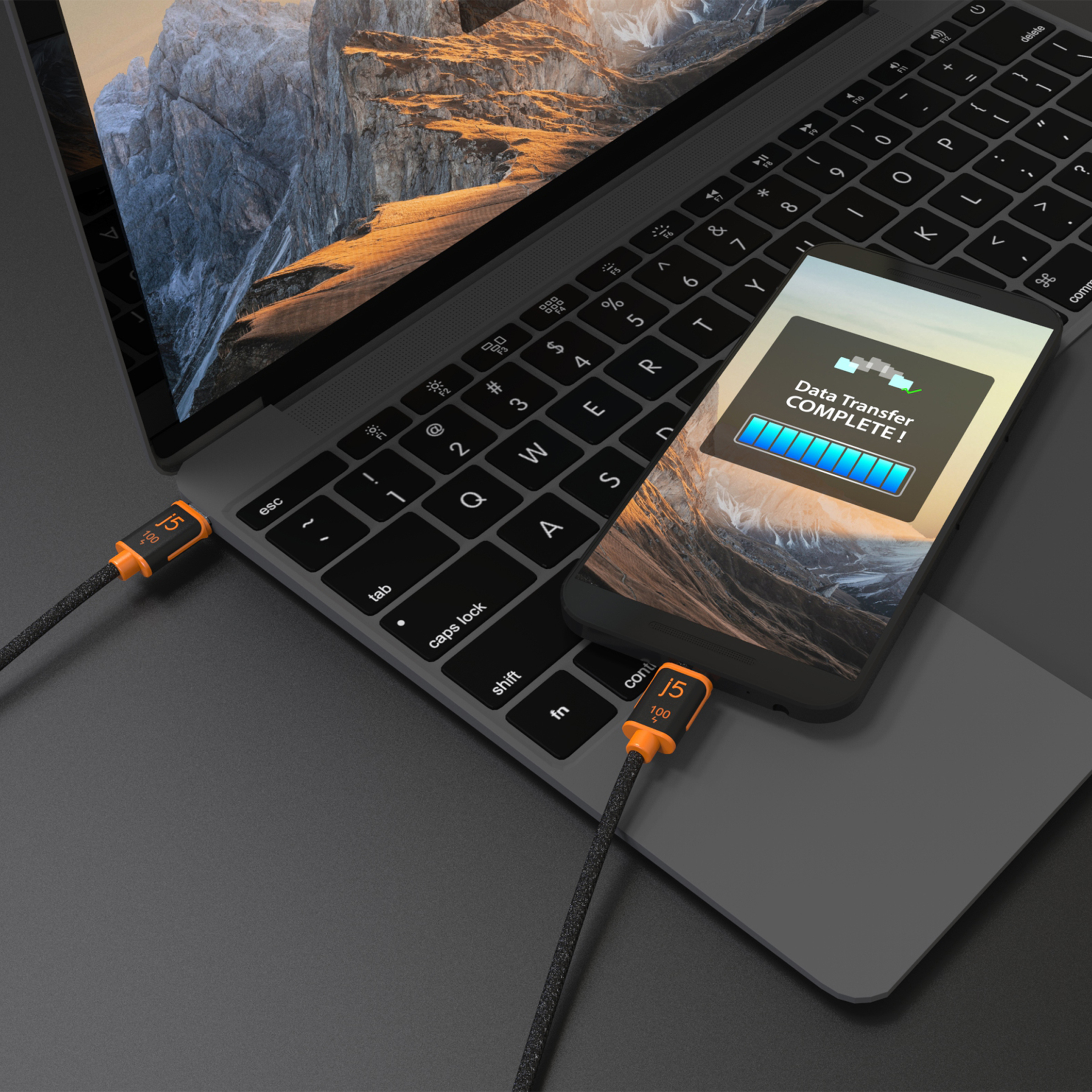j5create JUCX25L30 USB-C� 100W Sync & Charge Cable (3 m / 9.8 ft.)