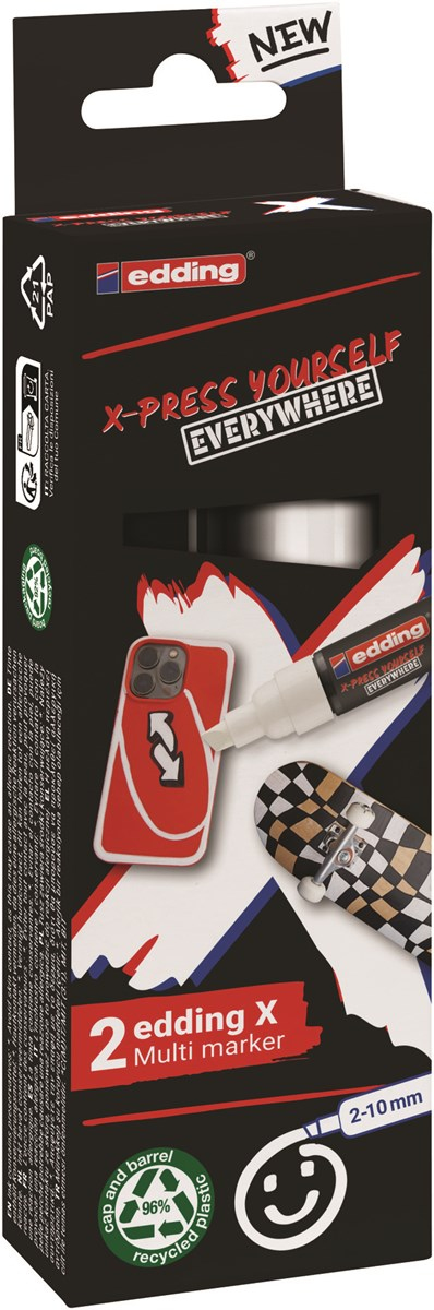 EDDING Multimarker farbsortiert 2.0 - 10.0 mm 2 St.