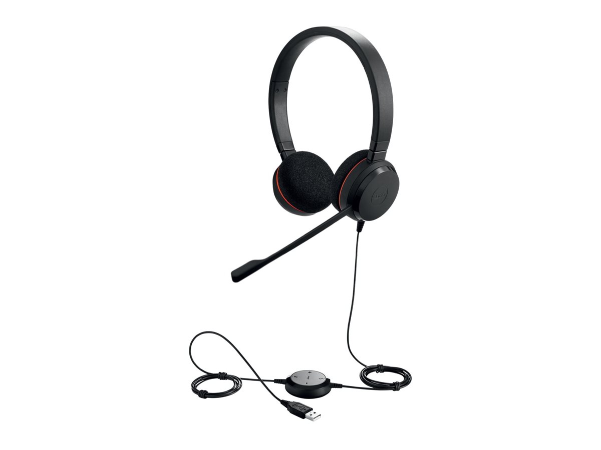 Jabra Evolve 20 Headset Wired Head-band Office/Call center USB Type-C / USB Type-A Black