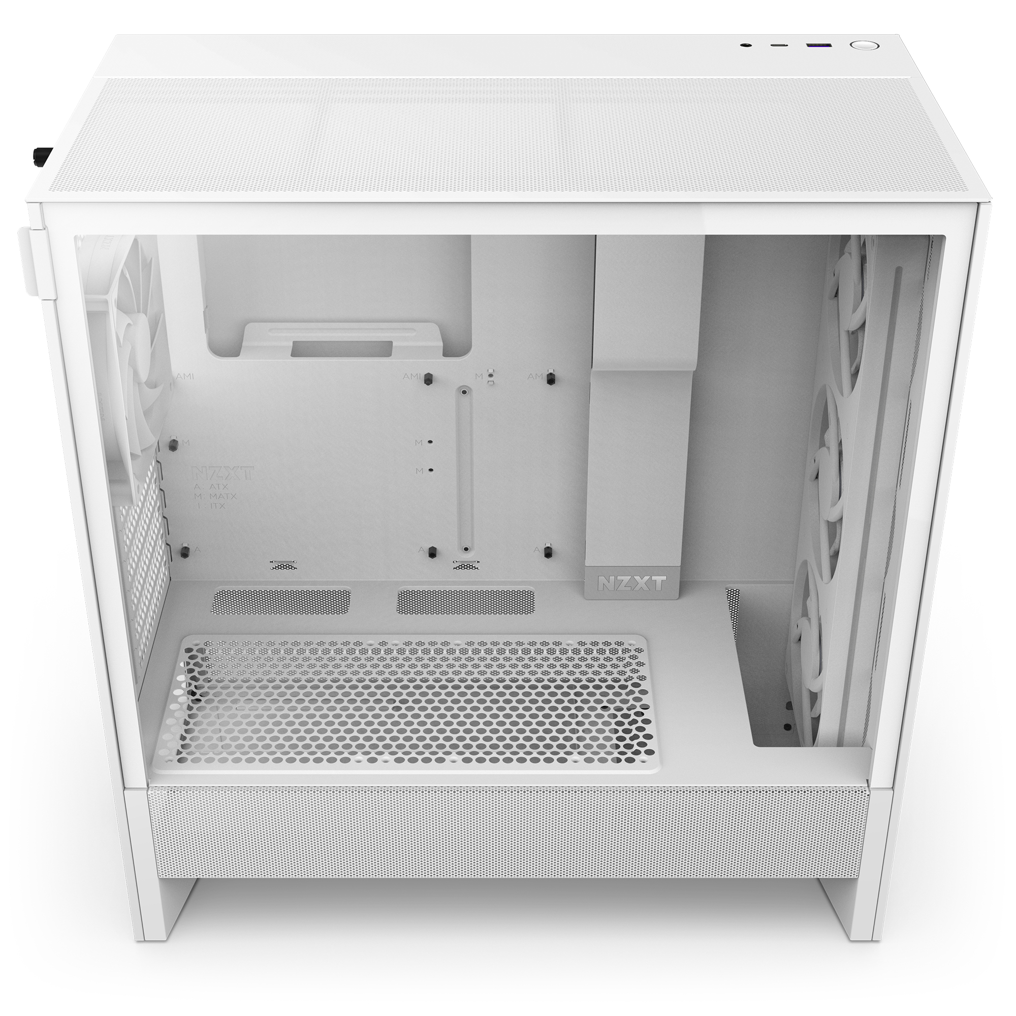 NZXT H series H5 Flow RGB - Mid tower - E-ATX - Seitenteil mit Fenster (geh�rtetes Glas)