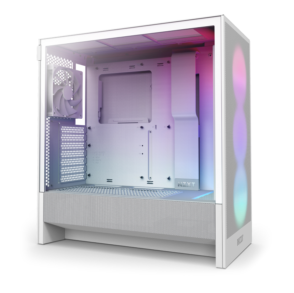 NZXT H series H5 Flow RGB - Mid tower - E-ATX - Seitenteil mit Fenster (geh�rtetes Glas)