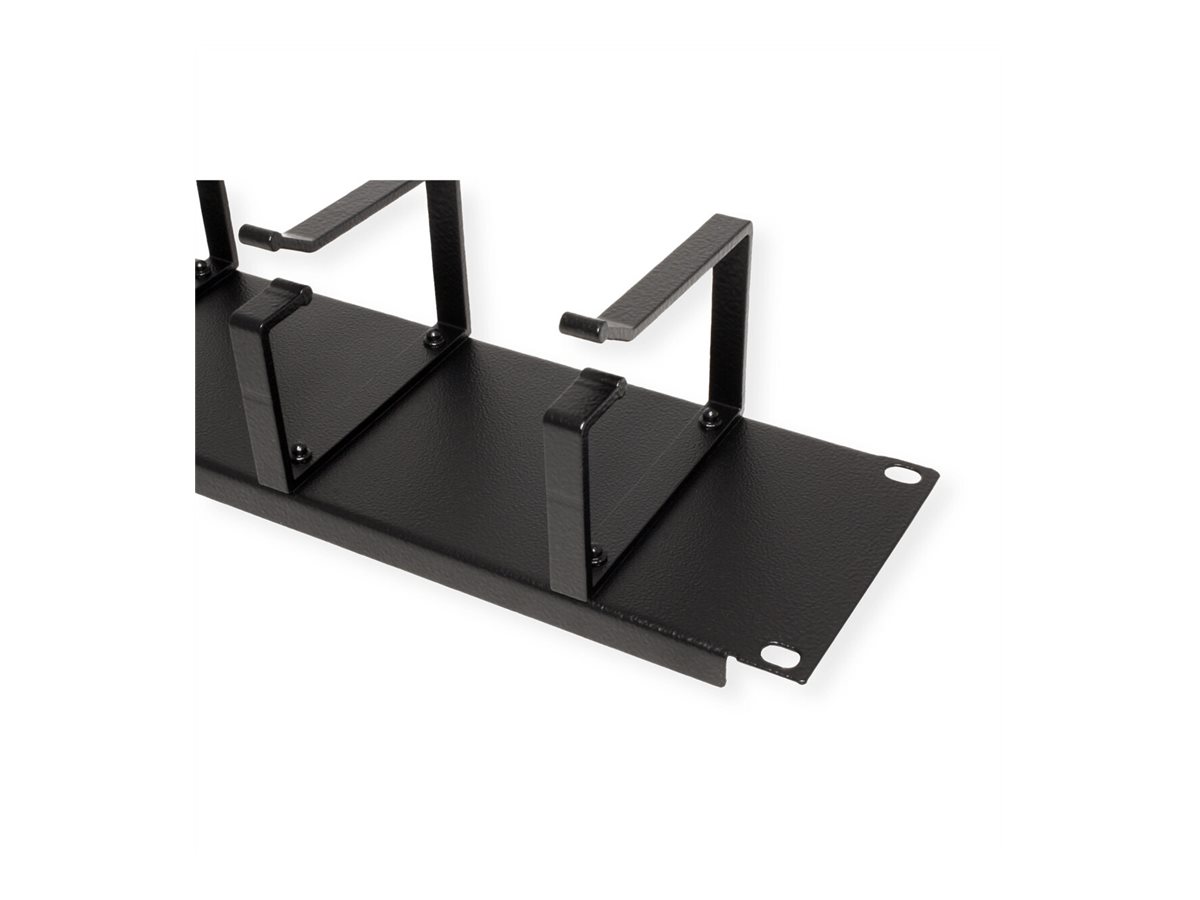 ROLINE Patch Panel - 85 x 60 mm - Jet Black, RAL 9005 - 2U - 48.3 cm (19)