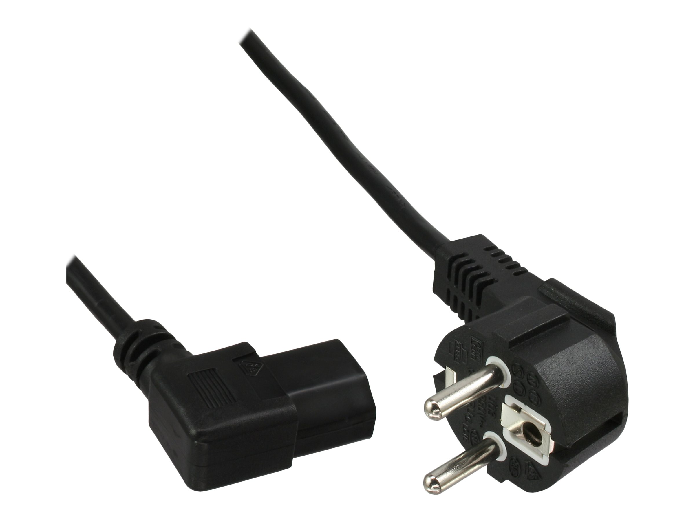 InLine 35pcs. Bulk-Pack Power Cable Type F angled C13 left angled black 1.8m