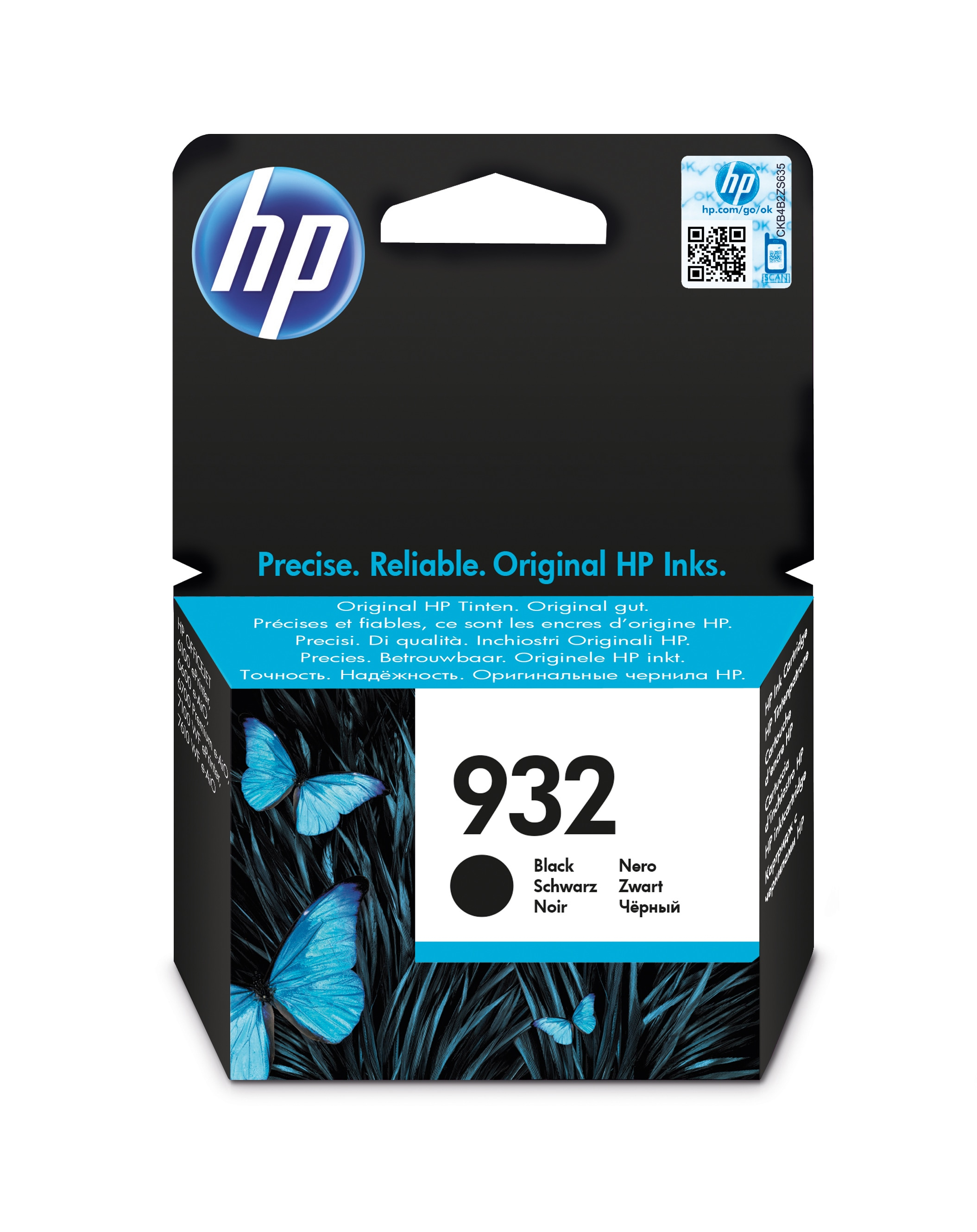 HP 932 - Schwarz - Original - Tintenpatrone - fr Officejet 6100