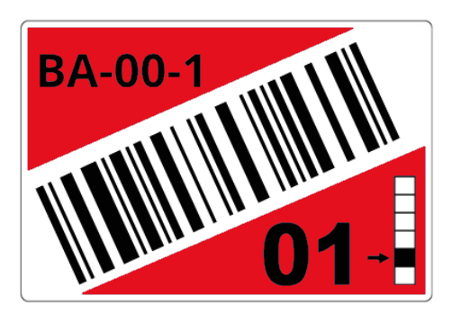 Brother LTZ14090FCB etiqueta autoadhesiva Rect�ngulo Rojo