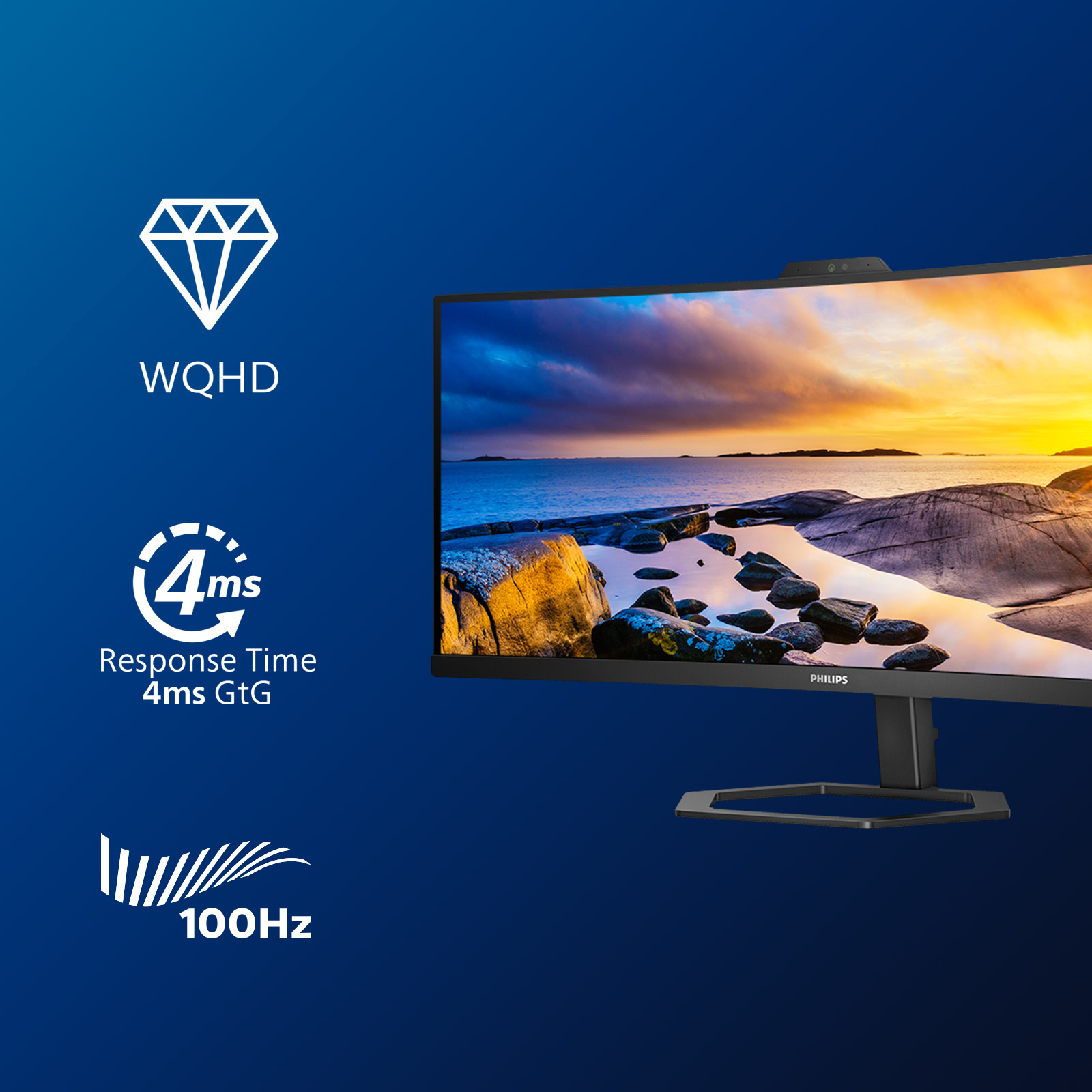 Philips 5000 series 34E1C5600HE/00 LED display 86.4 cm (34) 3440 x 1440 pixels 4K Ultra HD Black