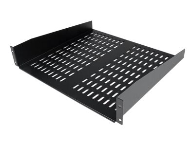 StarTech.com 2HE Universal Rack Mount Fachboden belftet und freitragend fr 19 Server Racks - 16Zoll, schwarz (CABSHELFV)