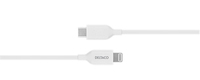 Deltaco IPLH-452 - 2 m - Lightning - USB C - Mnnlich - Wei - Gerade