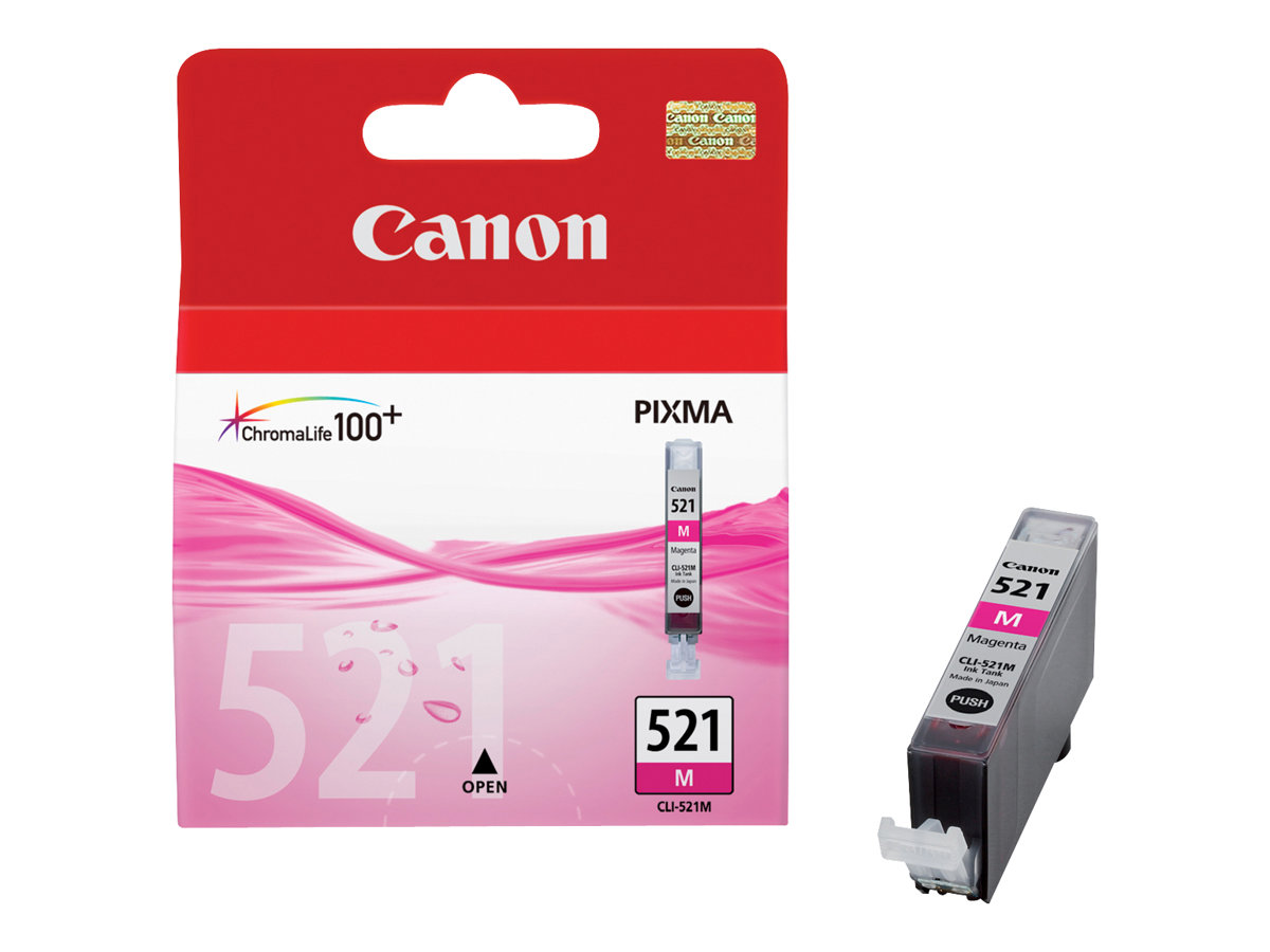 CANON CLI-521m - 2935B001 - Tinte magenta - fr PIXMA iP3600, iP4700, MP540, MP550, MP560, MP620, MP630, MP640, MP980, MP990, MX860, MX870