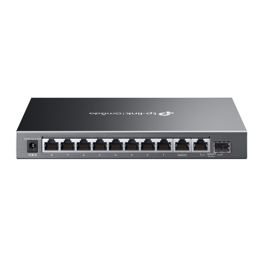 TP-Link Omada ES210GMP commutateur r�seau G�r� Gigabit Ethernet (10/100/1000) Connexion Ethernet, supportant lalimentation via ce port (PoE) Noir