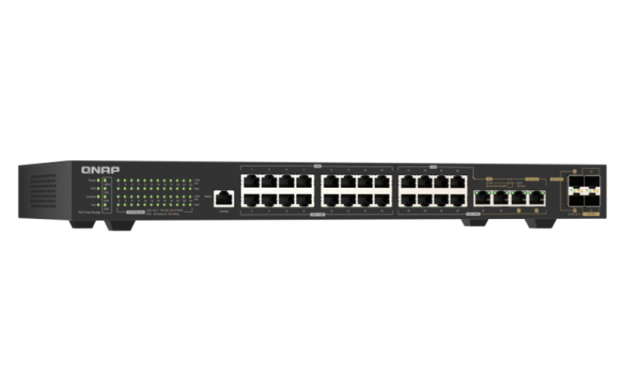 QNAP QSW-M2130P-2C2S26T Mgmt Switch 24x 2.5Gb - Switch - 240 Gbps