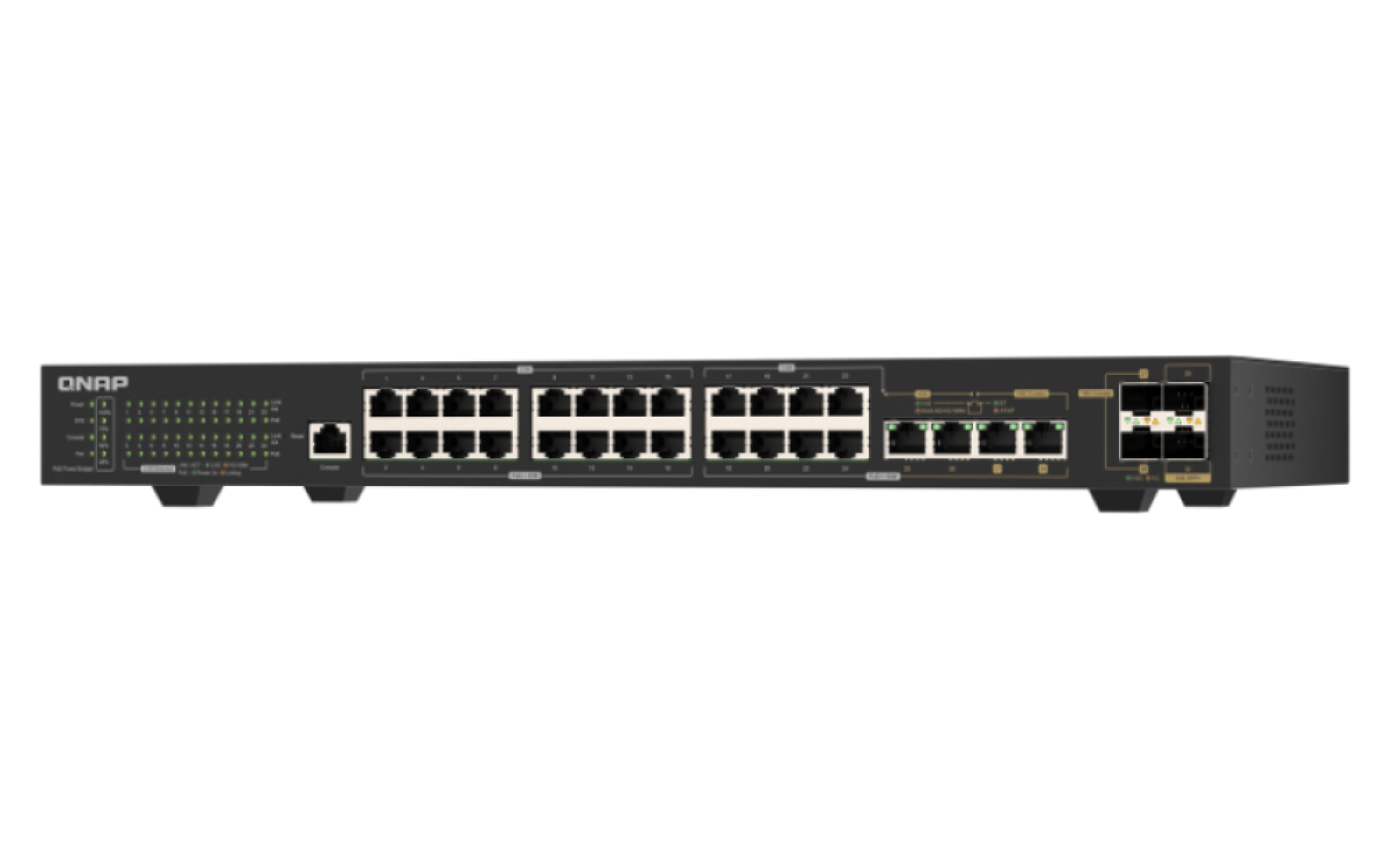 QNAP QSW-M2130P-2C2S26T Mgmt Switch 24x 2.5Gb - Switch - 240 Gbps