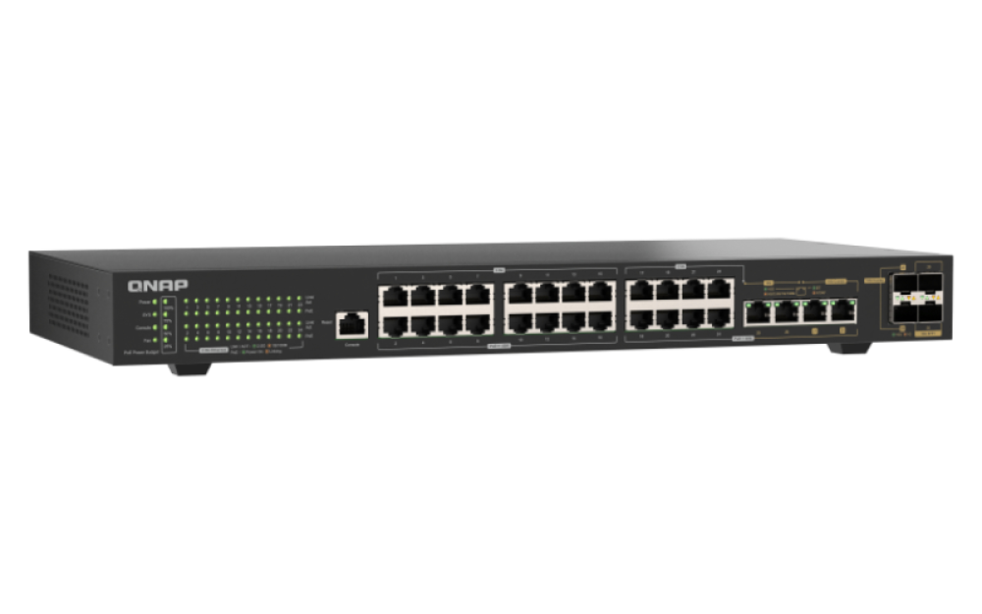 QNAP QSW-M2130P-2C2S26T Mgmt Switch 24x 2.5Gb - Switch - 240 Gbps
