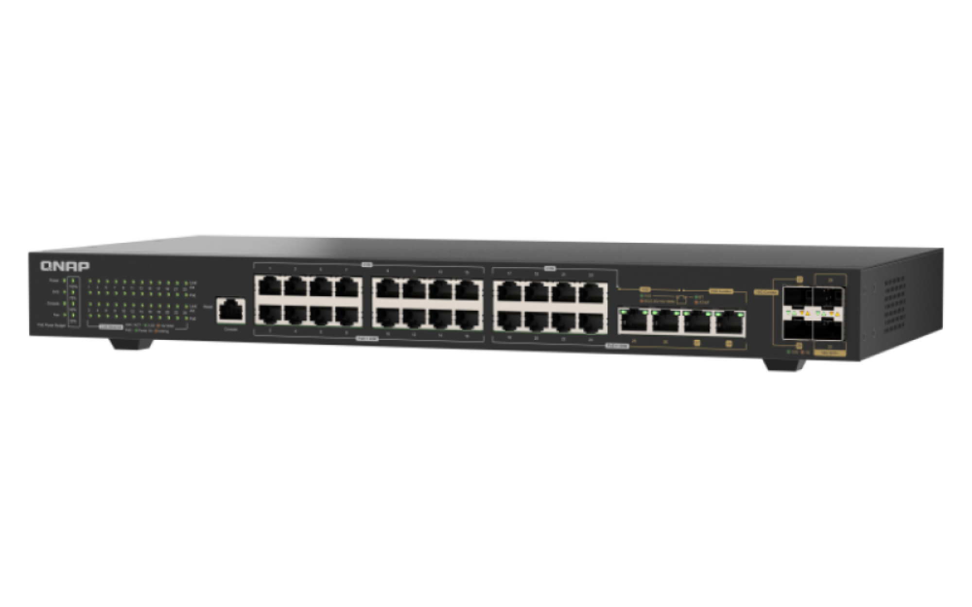 QNAP QSW-M2130P-2C2S26T Mgmt Switch 24x 2.5Gb - Switch - 240 Gbps