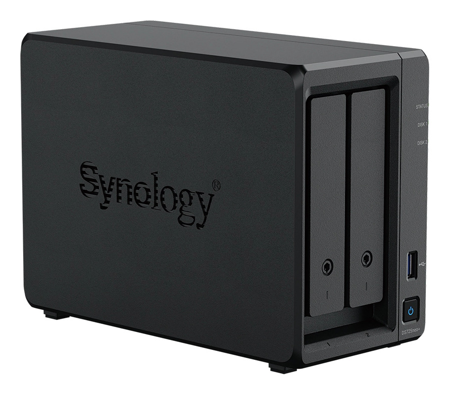 Synology DiskStation DS725NEO+ NAS/storage server Compact Ryzen Embedded R1600 4 GB DDR4 0 TB DSM Black