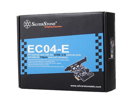 SilverStone EC04-E - USB-Adapter - PCIe 2.0 Low-Profile