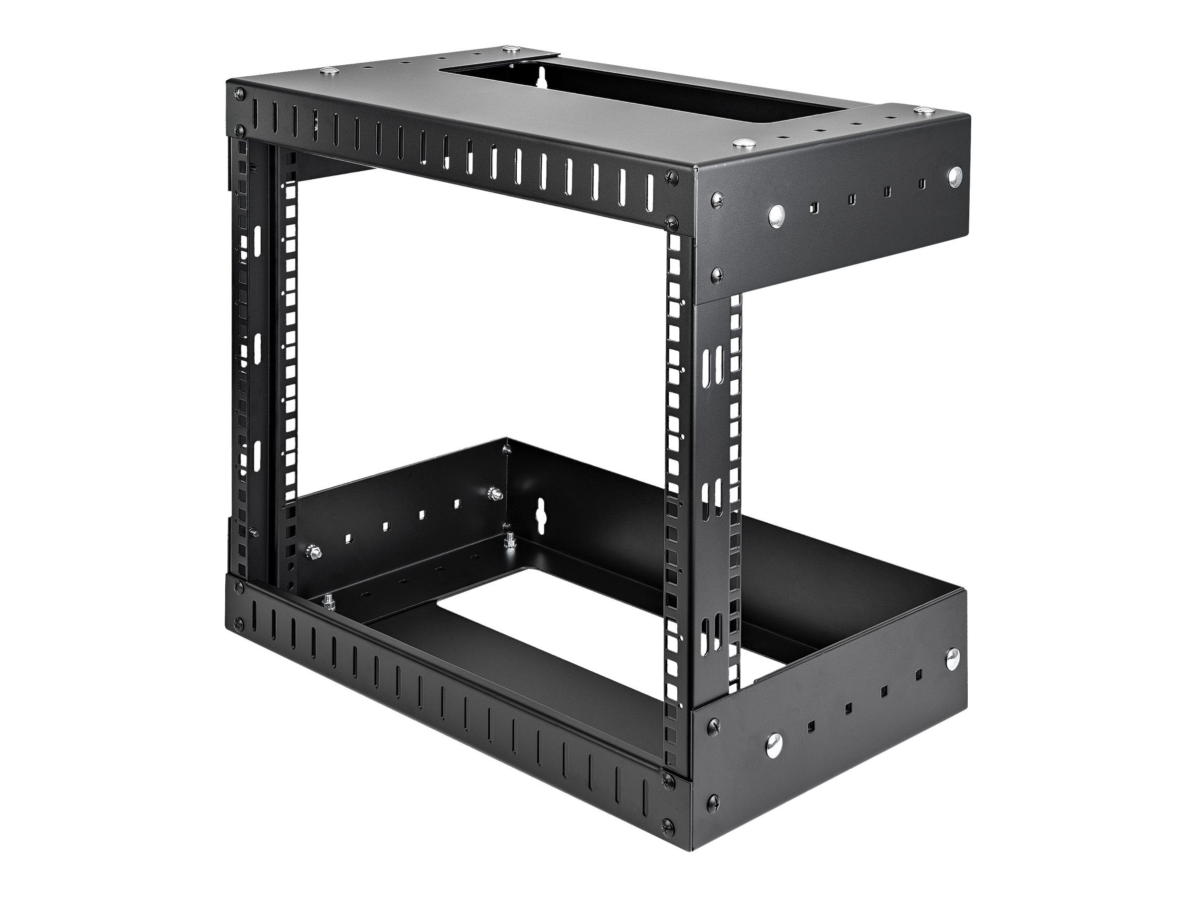 StarTech.com Rack  Cadre Ouvert Noir 8 U - Rack Fixation Murale - Profondeur Rglable