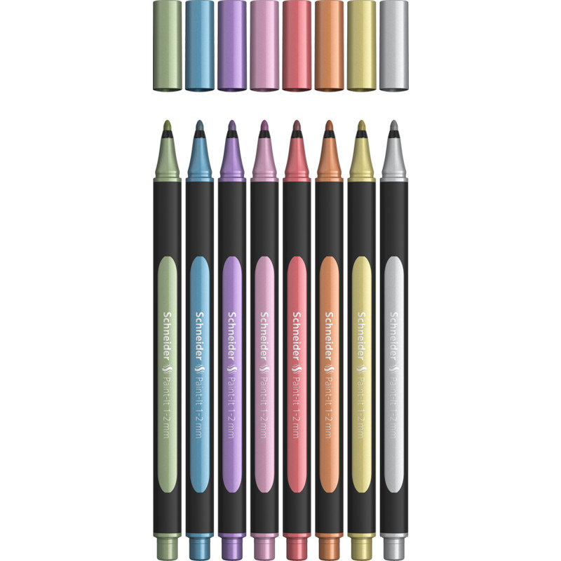 Schneider Schreibger�te Paint-It 020 wallet marker 8 pc(s) Blue, Copper, Gold, Green, Pink, Red, Silver, Violet