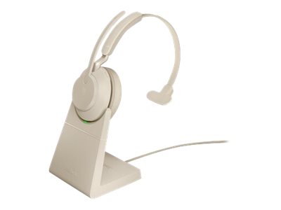 Jabra Evolve2 65, UC Mono Auriculares Inalmbrico Diadema Oficina/Centro de llamadas USB Tipo C Bluetooth Beige