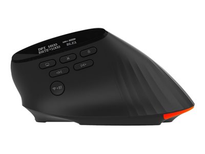 Acer Smart Fit - Maus - vertikal - ergonomisch - Laser - 10 Tasten - kabellos - 2.4 GHz, Bluetooth 5.0 - kabelloser Empf�nger (USB)