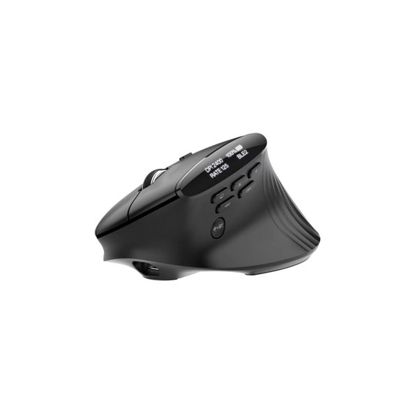 Acer Smart Fit - Maus - vertikal - ergonomisch - Laser - 10 Tasten - kabellos - 2.4 GHz, Bluetooth 5.0 - kabelloser Empf�nger (USB)