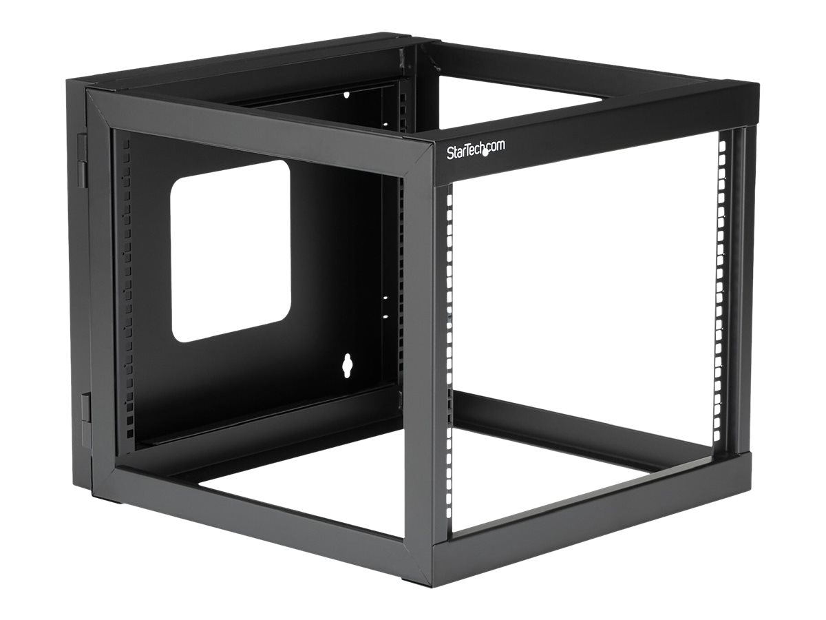 StarTech.com 8U Hinged Open Frame Wall-Mount Server Rack - 22 in. Deep