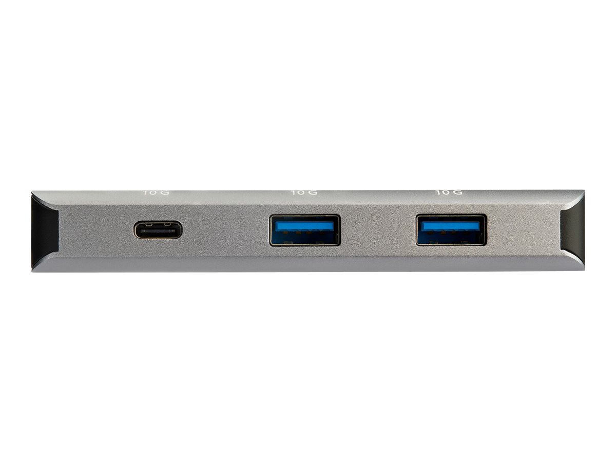 StarTech.com 3 Port USB C Hub with Gigabit Ethernet RJ45 GbE Port - 2x USB-A, 1x USB-C - SuperSpeed 10Gbps USB 3.1/3.2 Gen 2 Type C Hub Adapter - USB Bus Powered - Aluminum - Works w/TB3~3 Port USB C Hub with Gigabit Ethernet RJ45 GbE Port - 2x USB-A, 1x