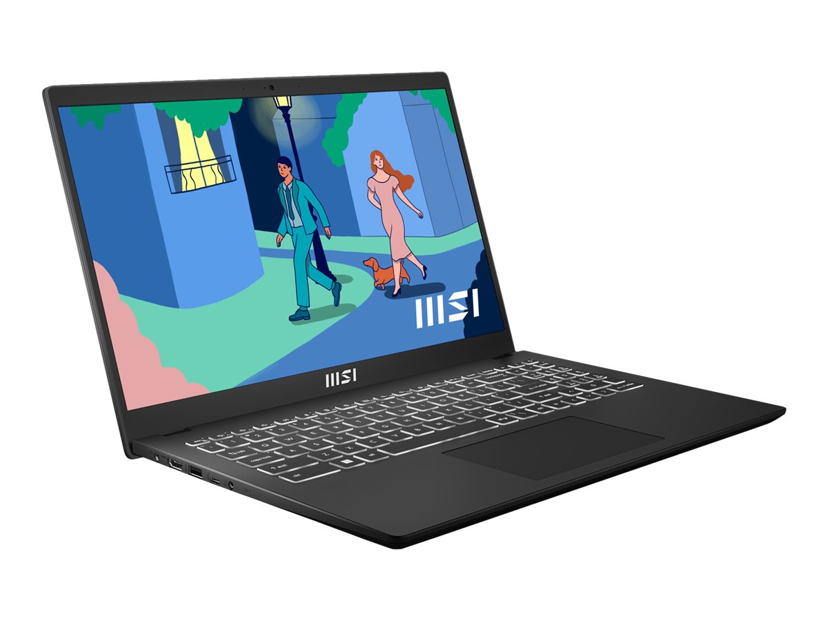 MSI Modern 15 B7M-463 - 180�-Scharnierdesign - AMD Ryzen 5 7430U - Win 11 Home - Radeon Graphics - 16 GB RAM - 512 GB SSD NVMe - 39.6 cm (15.6)