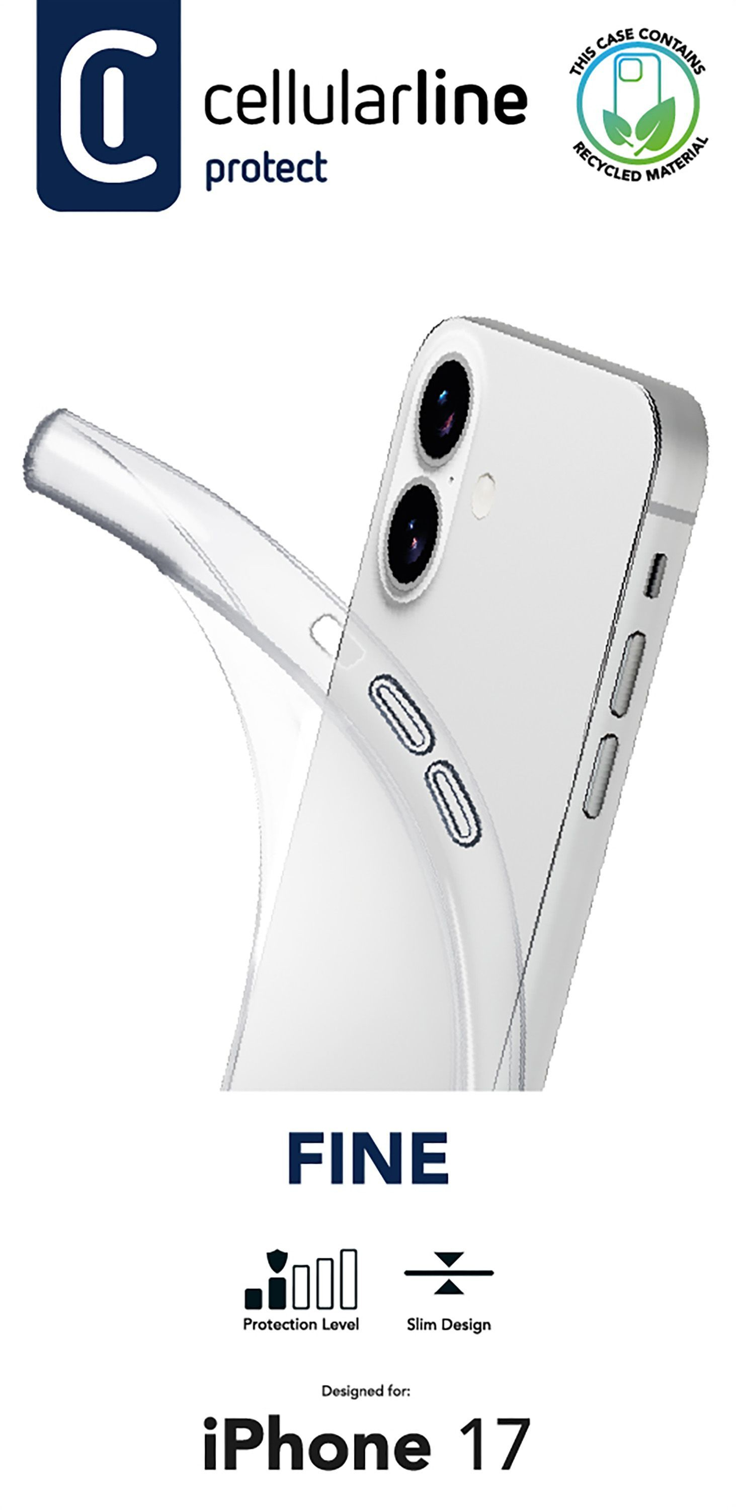 Cellularline Fine Case iPhone 17 Clear