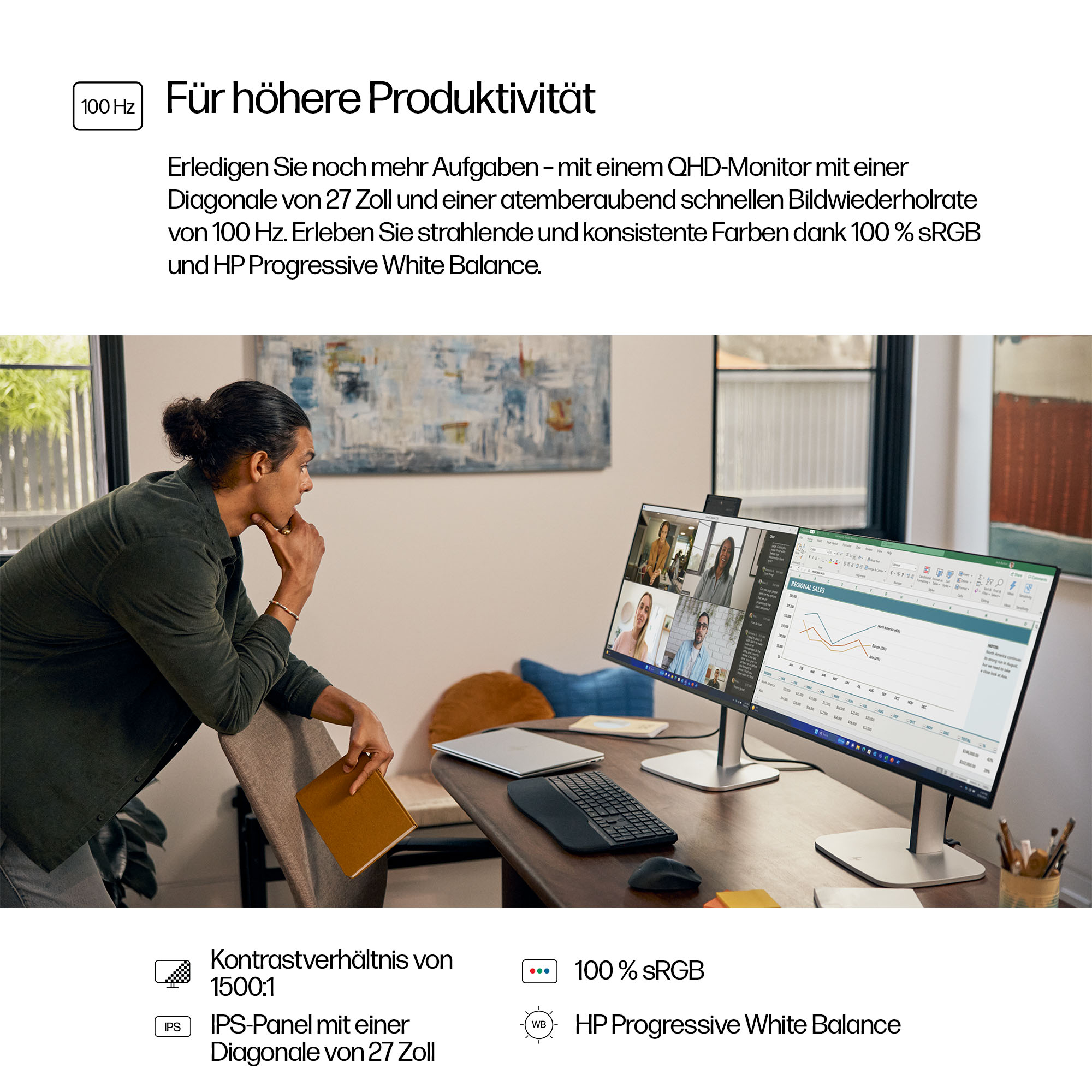 HP 527pq - Series 5 Pro - LED-Monitor - 68.6 cm (27)