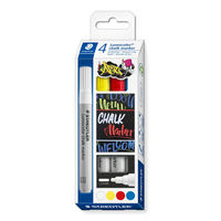 STAEDTLER Lumocolor - Blau - Rot - Wei� - Gelb - Geschoss - Geruchlos - 4 St�ck(e)