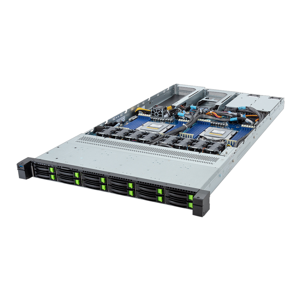 Gigabyte R183-ZF1 rev. AAJ1 Rack Server 1U Dual Sockel SP5 R183-ZF1-AAJ1 - Server - AMD EPYC