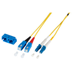 EFB Elektronik Duplex Jumper LC-SC 9/125, OS2, LSZH, gelb, 2.0mm, 35m