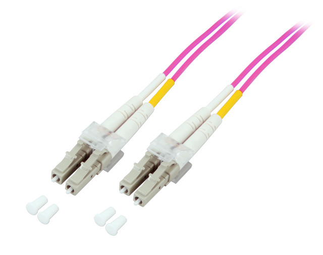 EFB Elektronik O0319.50 cavo a fibre ottiche 50 m LC OS2 Rosa