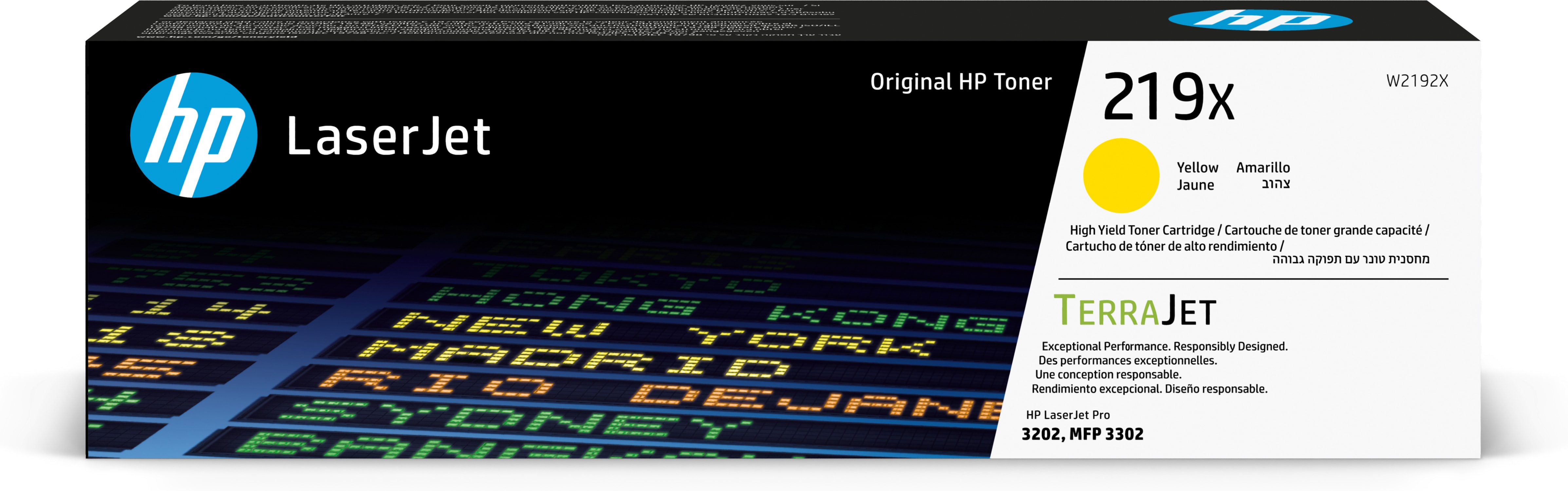 HP 219X Toner LaserJet authentique Grande capacit Jaune